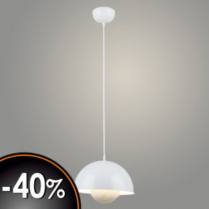 Подвес N5644/1HQ WT белый 1х40W Е27 d230 h800, QH23
