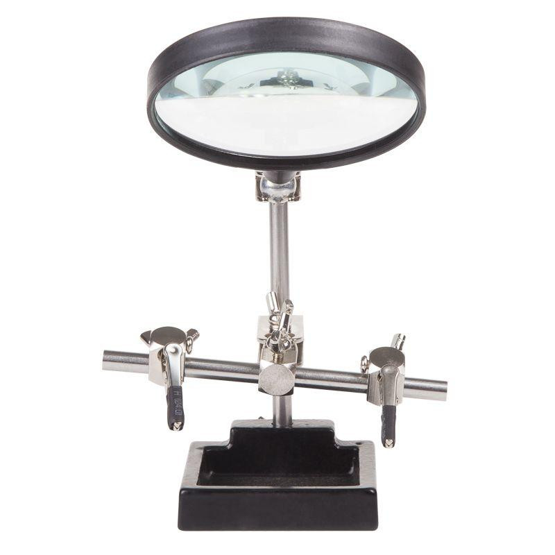 Держатель третья рука с лупой х3 D=60MM ZD-10H REXANT 12-0254