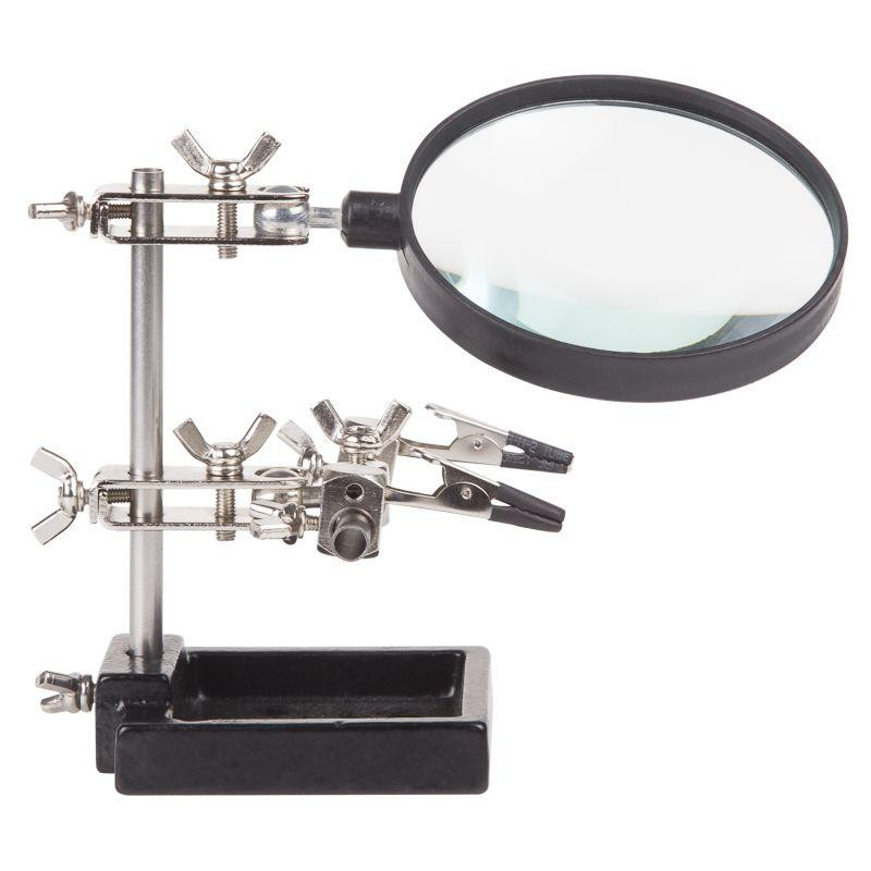 Держатель третья рука с лупой х3 D=60MM ZD-10H REXANT 12-0254