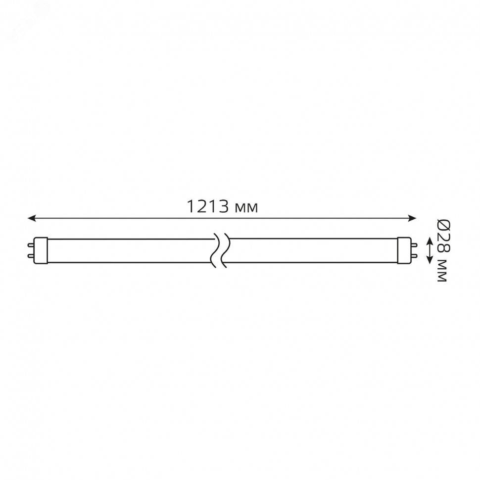 Лампа светодиодная Elementary 20Вт трубчатая 6500К холод. бел. G13 1600лм стекло GAUSS 93039