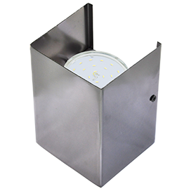 Ecola GX53-N52 светильник настенный 2хGX53 черный хром 100х140х90