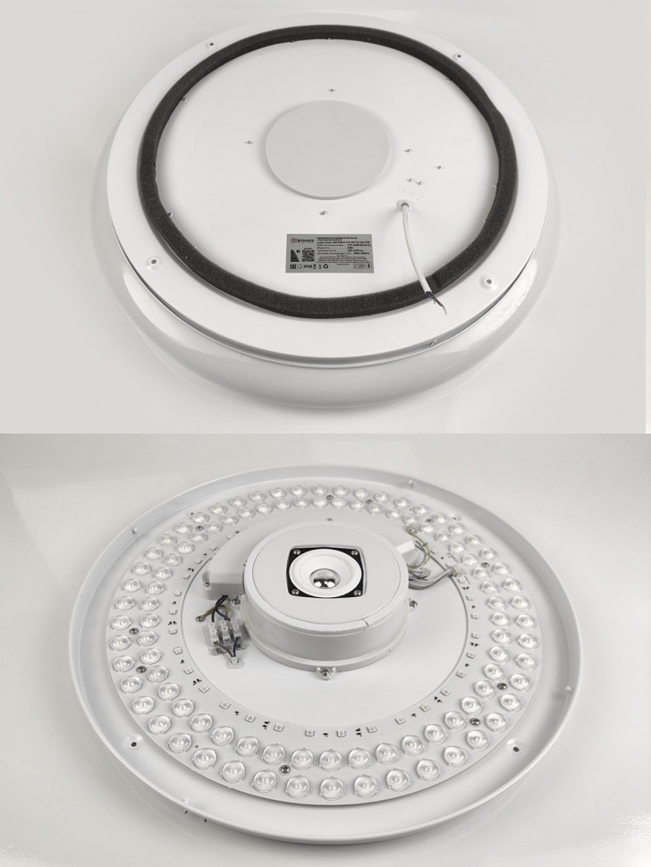 Estares св-к накладной св/д A-play 60W(4900lm) 2K-4K-6K d527x65мм ПУЛЬТ ДУ, динамик, RGB подсветка