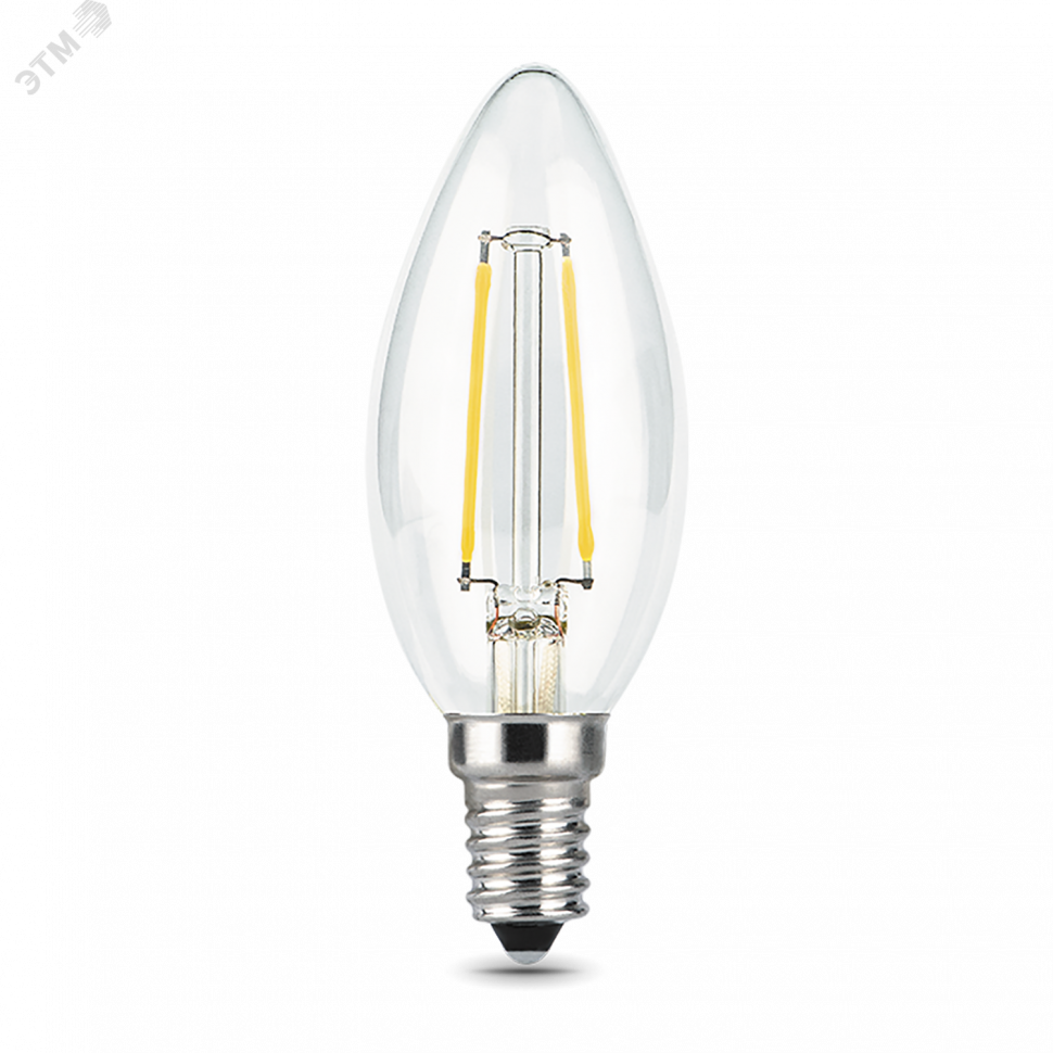 Лампа светодиодная филаментная Black Filament 7Вт свеча 4100К нейтр. бел. E14 580лм GAUSS 103801207