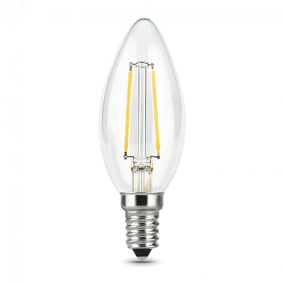 Лампа светодиодная филаментная Black Filament 7Вт свеча 4100К нейтр. бел. E14 580лм GAUSS 103801207