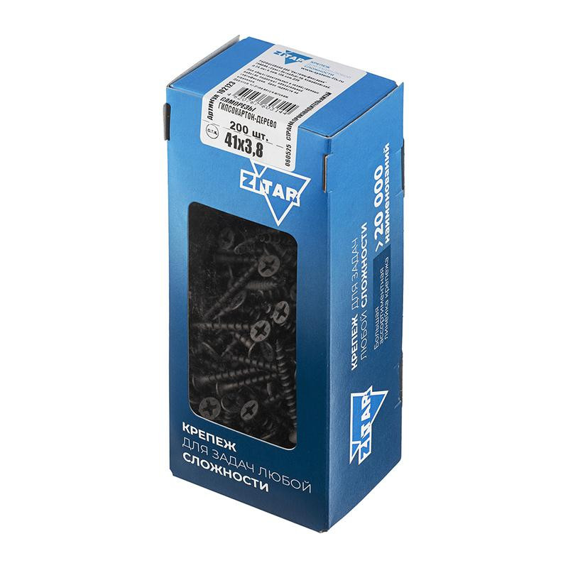Саморез 3.8х41 гипсокартон-дерево (уп.200шт) коробка Tech-Krep 102123