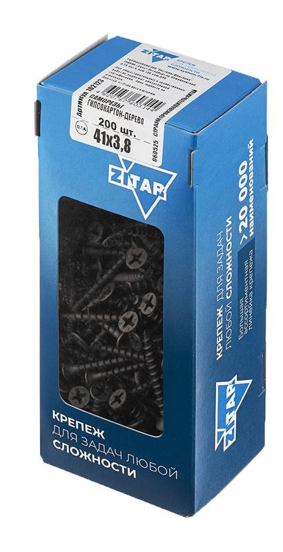 Саморез 3.8х41 гипсокартон-дерево (уп.200шт) коробка Tech-Krep 102123