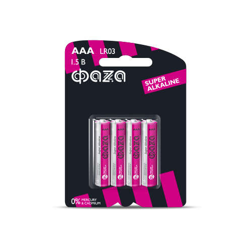 Элемент питания алкалиновый AAA/LR03 1.5В Alkaline Pack-40 (уп.40шт) ФАZА 5023024
