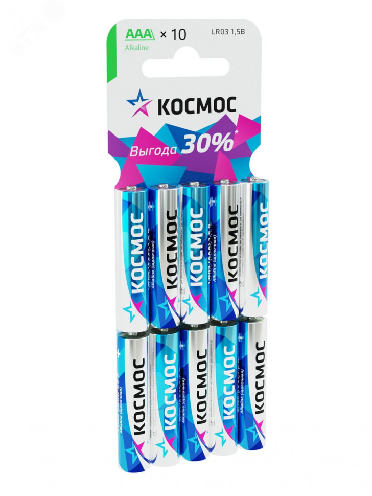 Элемент питания алкалиновый AAA/LR03 1.5В Alkaline Pack-40 (уп.40шт) ФАZА 5023024
