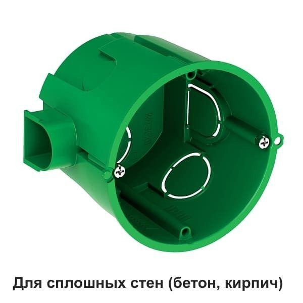 Коробка установочная 68(65)х60мм IP30 для сплошных стен SE IMT35101