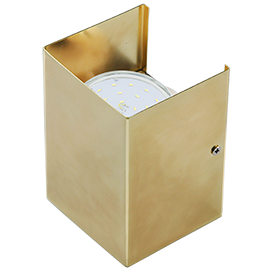 Ecola GX53-N52 светильник настенный 2хGX53 золото 100х140х90