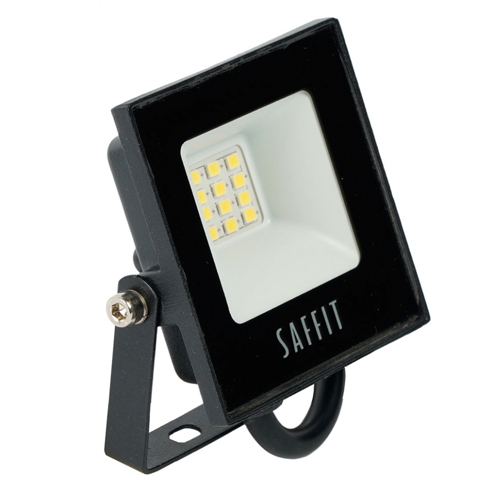 Светодиодный прожектор SAFFIT SFL90-10 IP65 10W 6400K черный