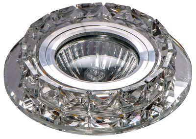 FT 944 CHW SMD MR16 хром зеркальный прозрачный+кристаллы Светильник точечный