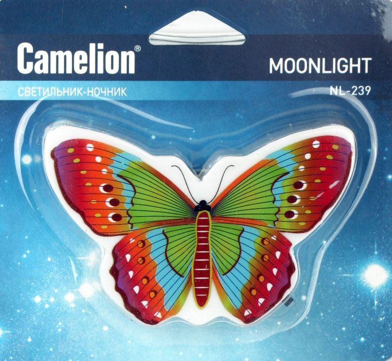 Светильник светодиодный NL-239 "Бабочка" ночник с выкл. 220В Camelion 13814
