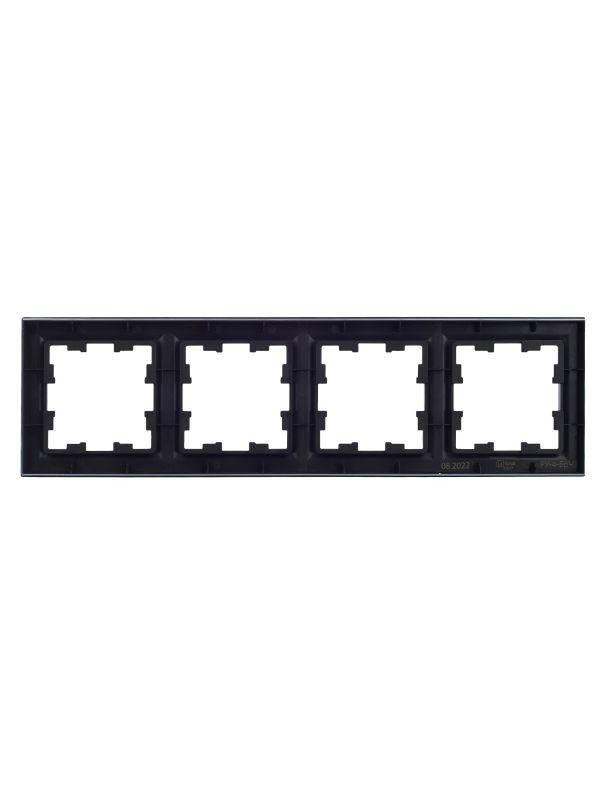 Рамка 4-м BRITE РУ-4-БрЧ черн. IEK BR-M42-K02